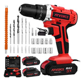 Taladro de Impacto 21V – 3 Modos, 25 Velocidades y 2 Baterías 1300mAh