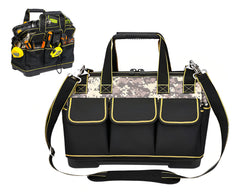 Bolsa de Herramientas 17" de Lona Oxford – 16 Bolsillos y Base PP Reforzada