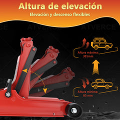 Gato Hidráulico Horizontal 2.5T – Elevación 85‑385 mm para Coche y SUV