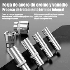 Juego de Herramientas 46 Piezas 1/4" con Carraca | Acero Cr-V Profesional | Kit Mecánico Automotriz Portátil