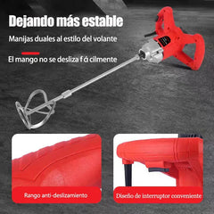 Batidora Eléctrica 2500W – 6 Velocidades, 1100 RPM para Cemento y Pintura