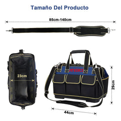 Bolsa de Herramientas 17" de Lona Oxford – 16 Bolsillos y Base PP Reforzada