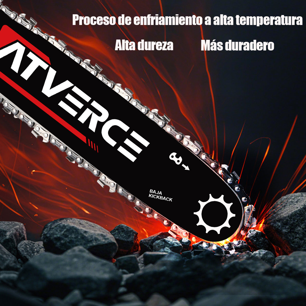 Motosierra Eléctrica 21V sin Escobillas – 12 Pulgadas con Doble Batería 4.0Ah