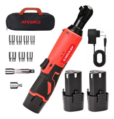 Llave de Impacto 12V – 580 RPM, Doble Batería y Juego de 7 Vasos