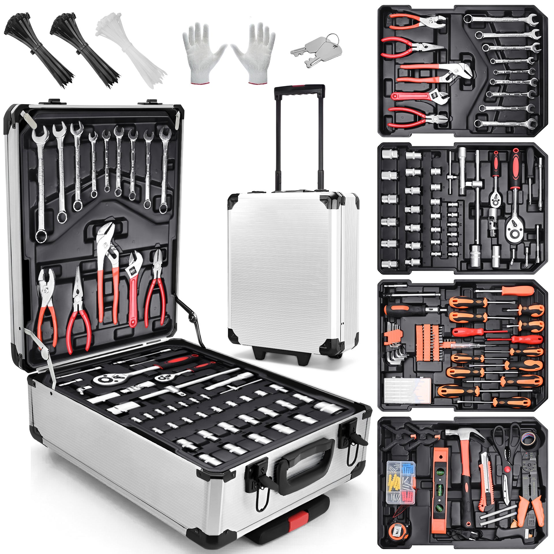 187pcs tool sets with Aluminum Case