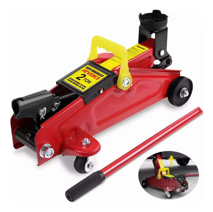 Gato Hidráulico Horizontal 2 Toneladas – Elevación 135‑320 mm para Coche y SUV