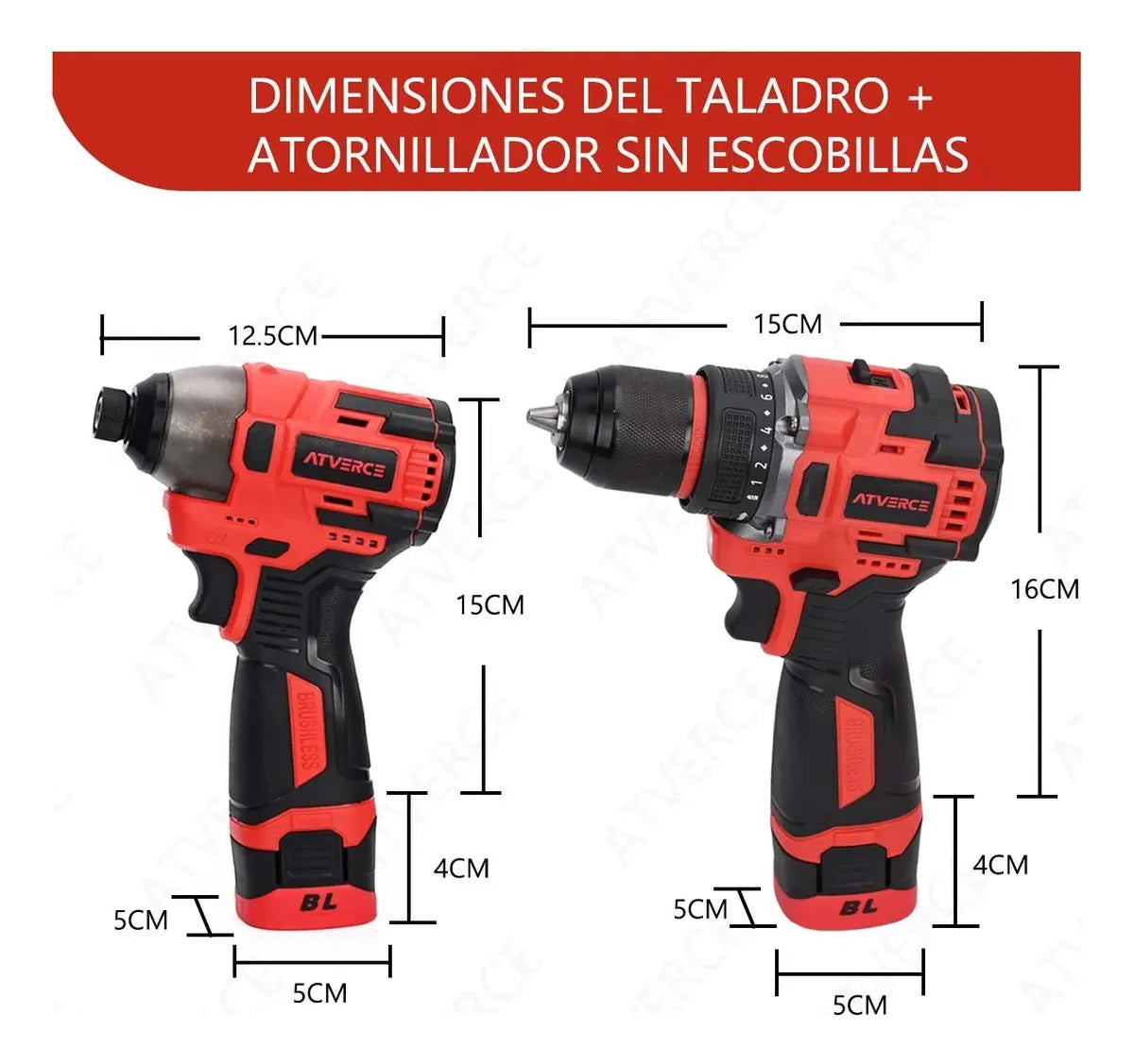 Kit Taladro y Atornillador Inalámbrico Brushless 16.8V | 2 Herramientas
