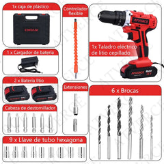 Taladro de Impacto 21V – 3 Modos, 25 Velocidades y 2 Baterías 1300mAh
