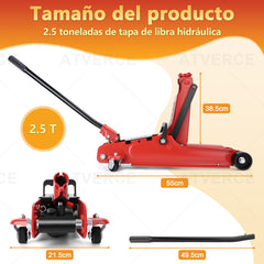 Gato Hidráulico Horizontal 2.5T – Elevación 85‑385 mm para Coche y SUV