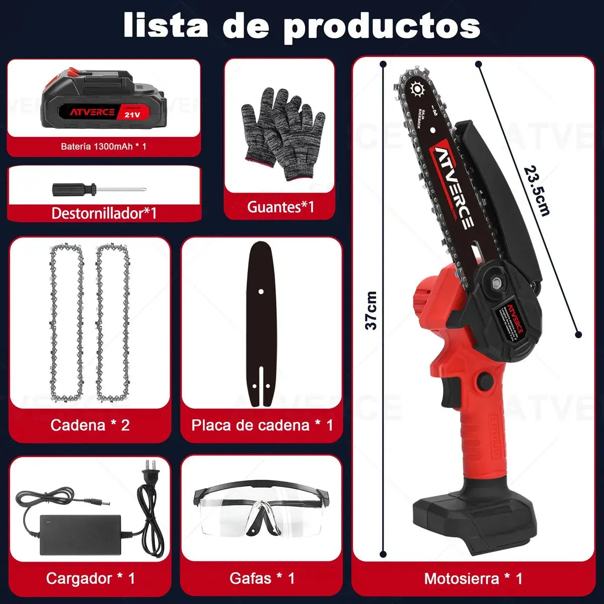 Mini Motosierra Eléctrica Inalámbrica 6 Pulgadas | Potente y Ligera para Jardín