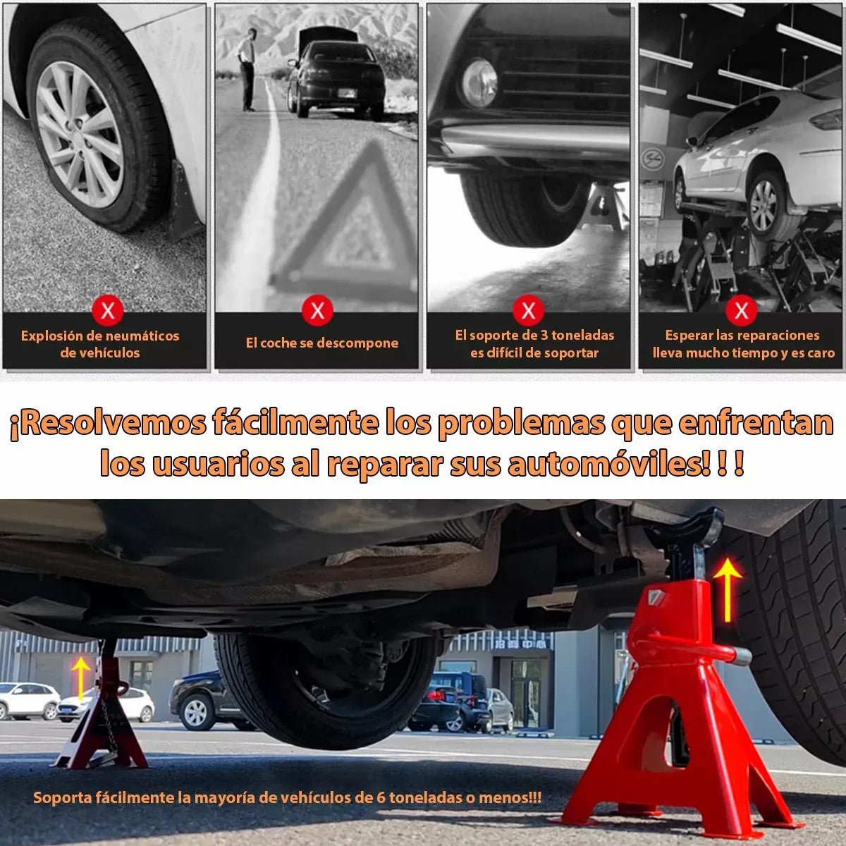 Gato de Torre 6 Toneladas – Cremallera Ajustable para SUV y Camionetas