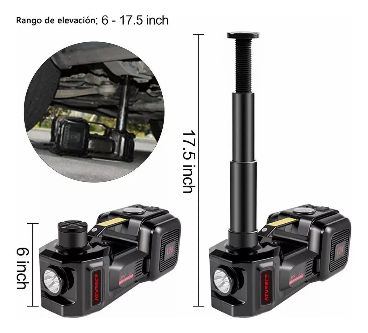 Gato Hidráulico Eléctrico 3 en 1 – 5 Toneladas, Llave 350 N/M y Compresor 150 PSI
