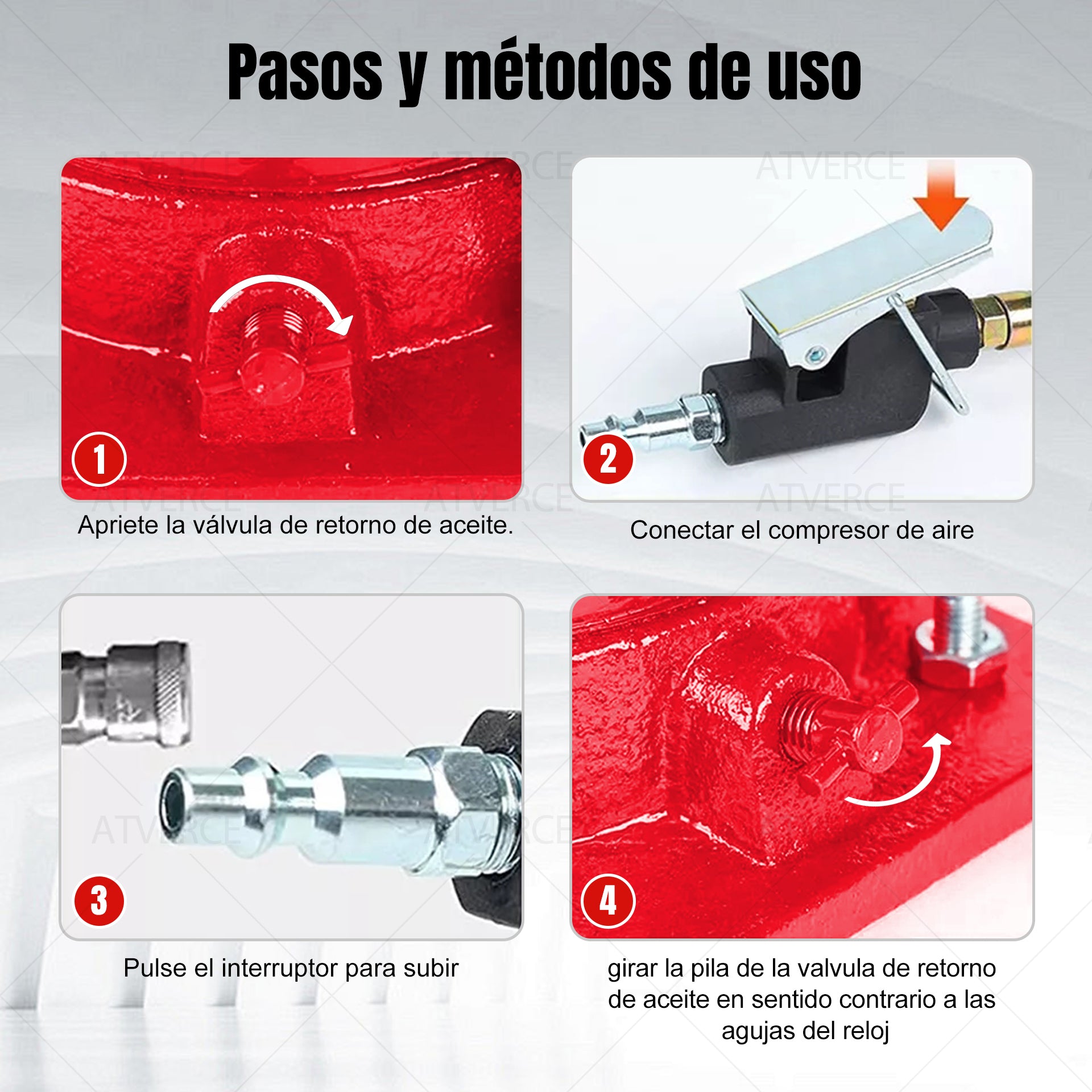 Gato Hidráulico Neumático 20 Toneladas – Modo Aire y Manual con 2 Mangos