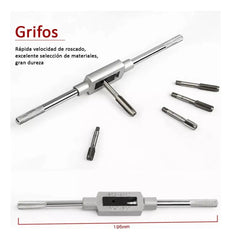Juego de Machos y Terrajas 40 Piezas – Sistema Imperial, Acero GCr15 HRC 60