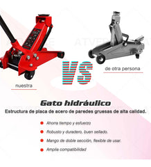 Gato Hidráulico Horizontal 3 Toneladas – Elevación 140‑460 mm para Coches y SUVs