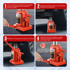 Gato Hidráulico Vertical 40 Toneladas – Elevación 250‑400 mm para Vehículos Pesados