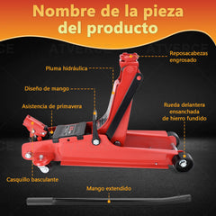 Gato Hidráulico Horizontal 2.5T – Elevación 85‑385 mm para Coche y SUV