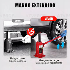 Gato Hidráulico Vertical 10 Toneladas – Elevación 195‑380 mm para Coche y SUV