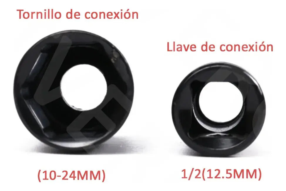 Juego de 10 Dados de Impacto 1/2″ – CRV, 80mm y Estuche