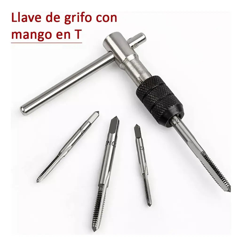 Juego de Machos y Terrajas 40 Piezas – Sistema Imperial, Acero GCr15 HRC 60