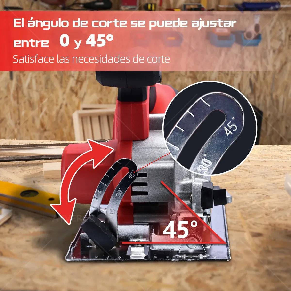 Sierra Circular Inalámbrica 21V sin Escobillas – 6800 RPM con Doble Batería 3.0Ah