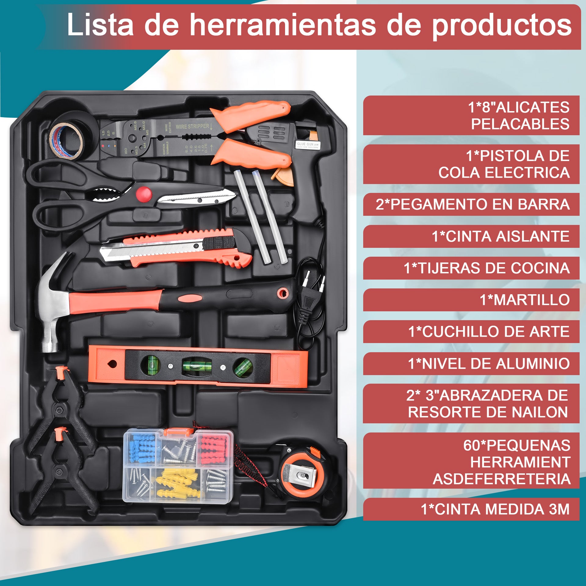 187pcs tool sets with Aluminum Case