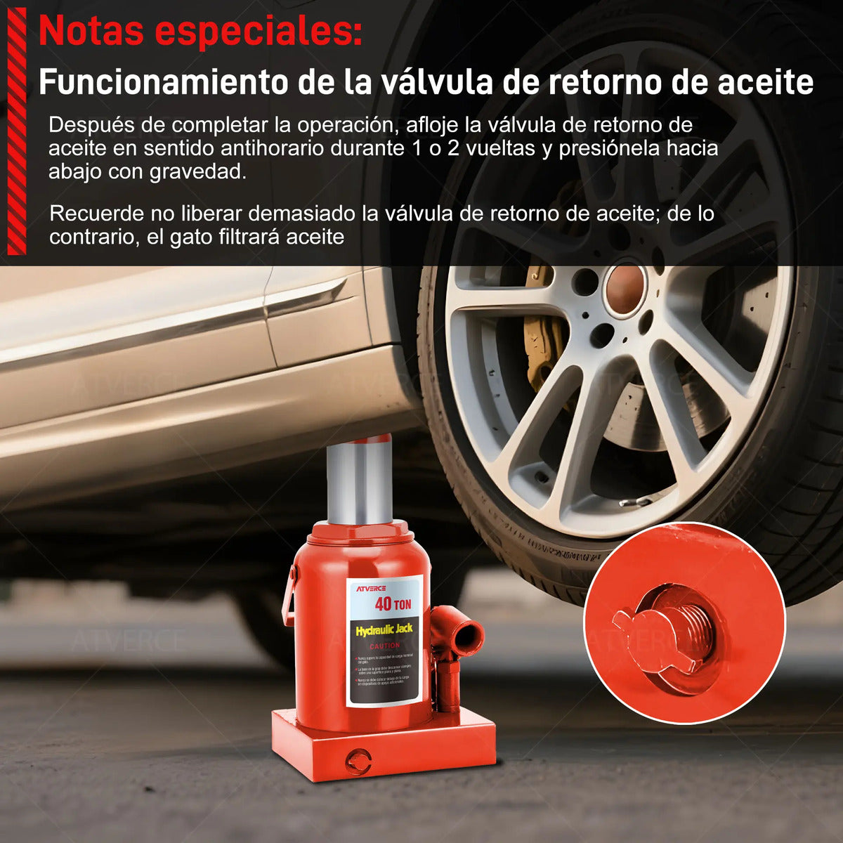 Gato Hidráulico Vertical 40 Toneladas – Elevación 250‑400 mm para Vehículos Pesados