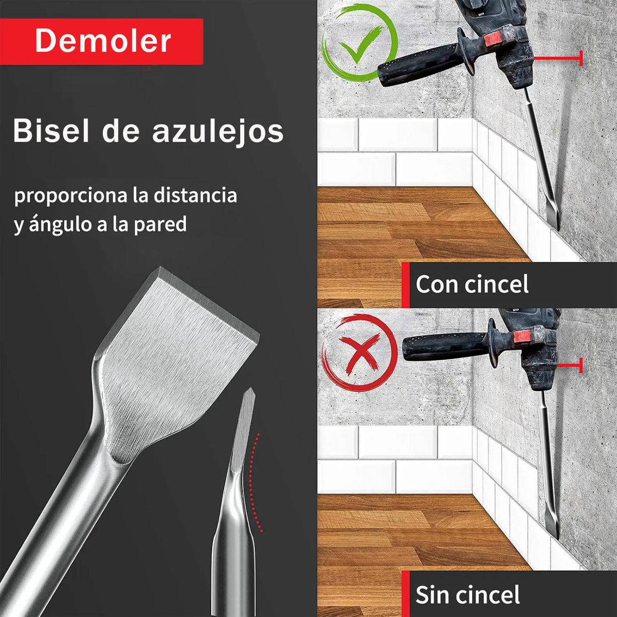Juego de 17 Brocas SDS-Plus y Cinceles – 40CR+YG8 para Hormigón y Piedra