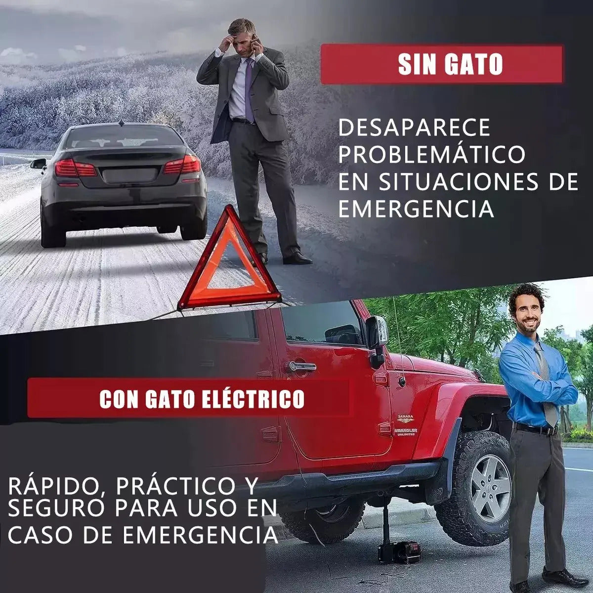 Gato Hidráulico Eléctrico 3 en 1 – 5 Toneladas, Llave 350 N/M y Compresor 150 PSI