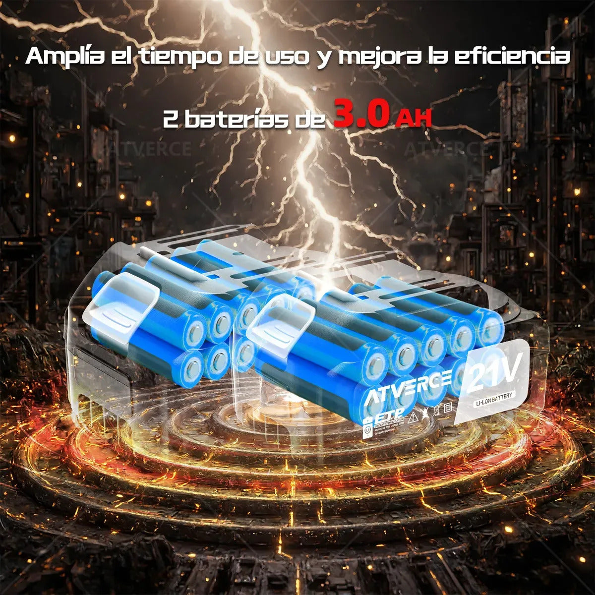 Sierra Circular Inalámbrica 21V sin Escobillas – 6800 RPM con Doble Batería 3.0Ah