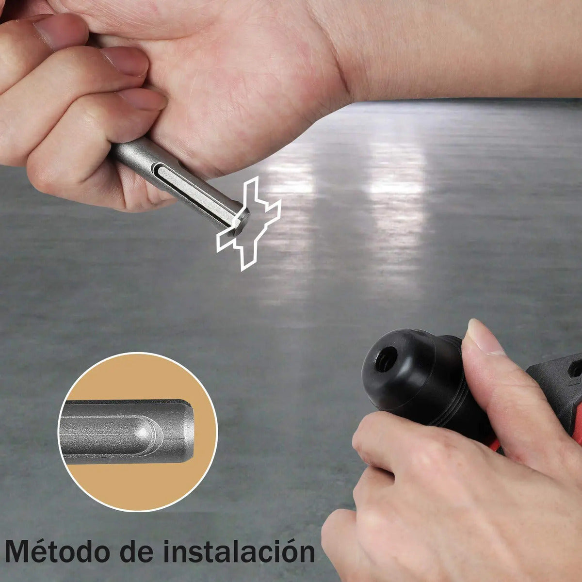 Juego de 17 Brocas SDS-Plus y Cinceles – 40CR+YG8 para Hormigón y Piedra