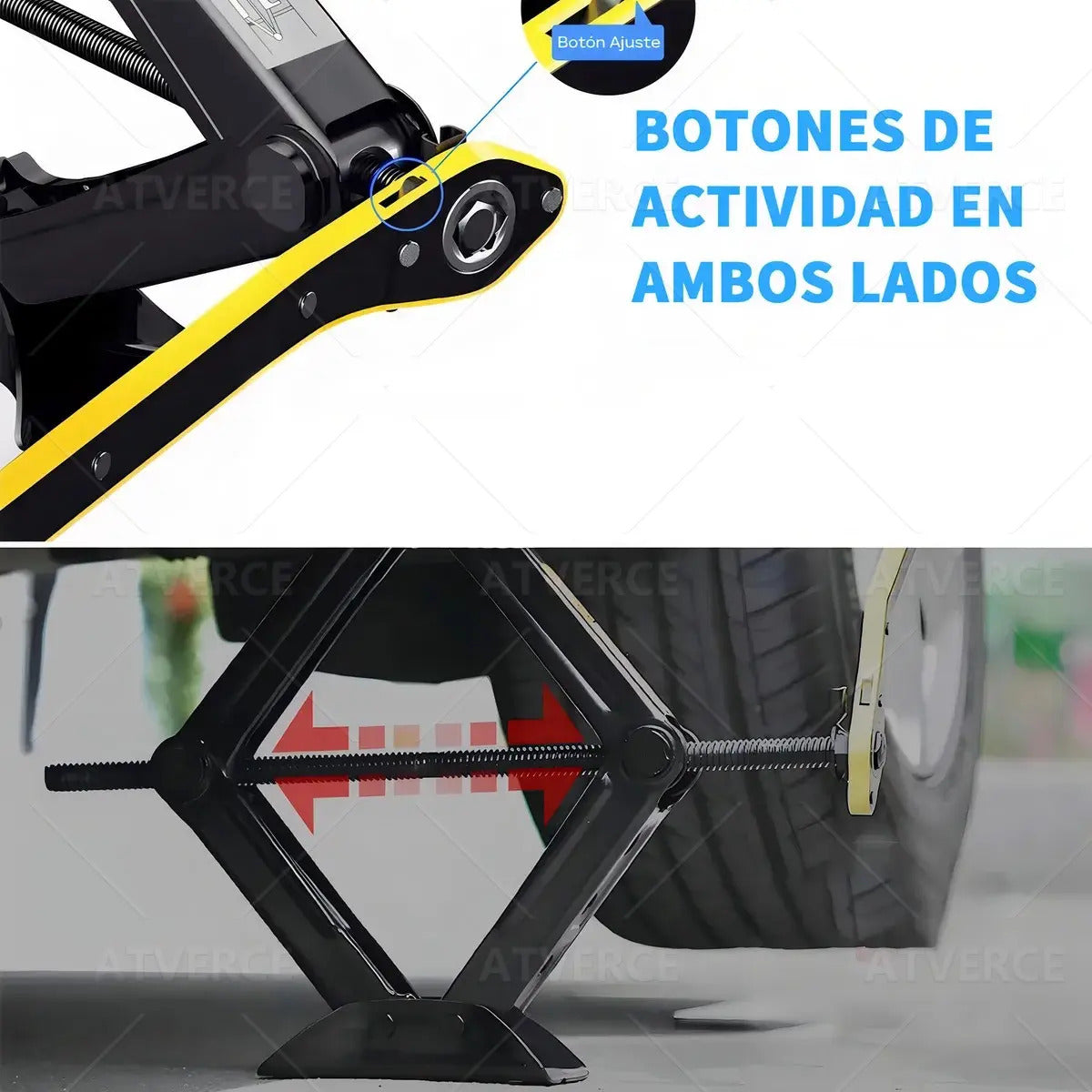 Gato de Tijera 2 Toneladas – Elevación 95‑385 mm para Coche y SUV