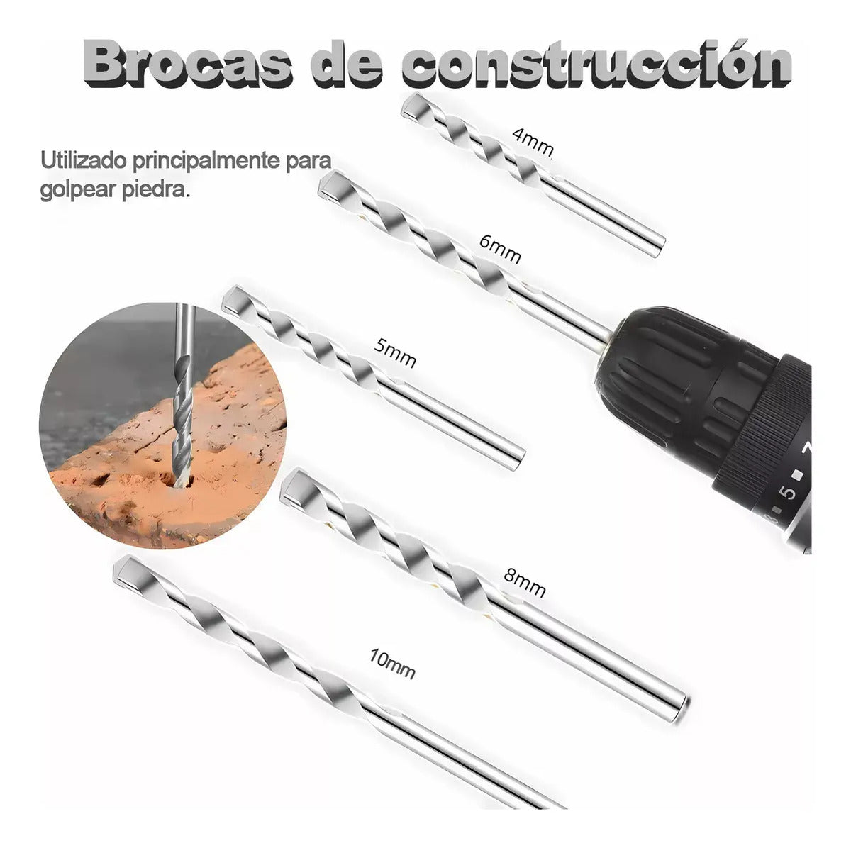 Juego de 16 Brocas Multimaterial – HSS Titanio, Carburo y Acero para Madera