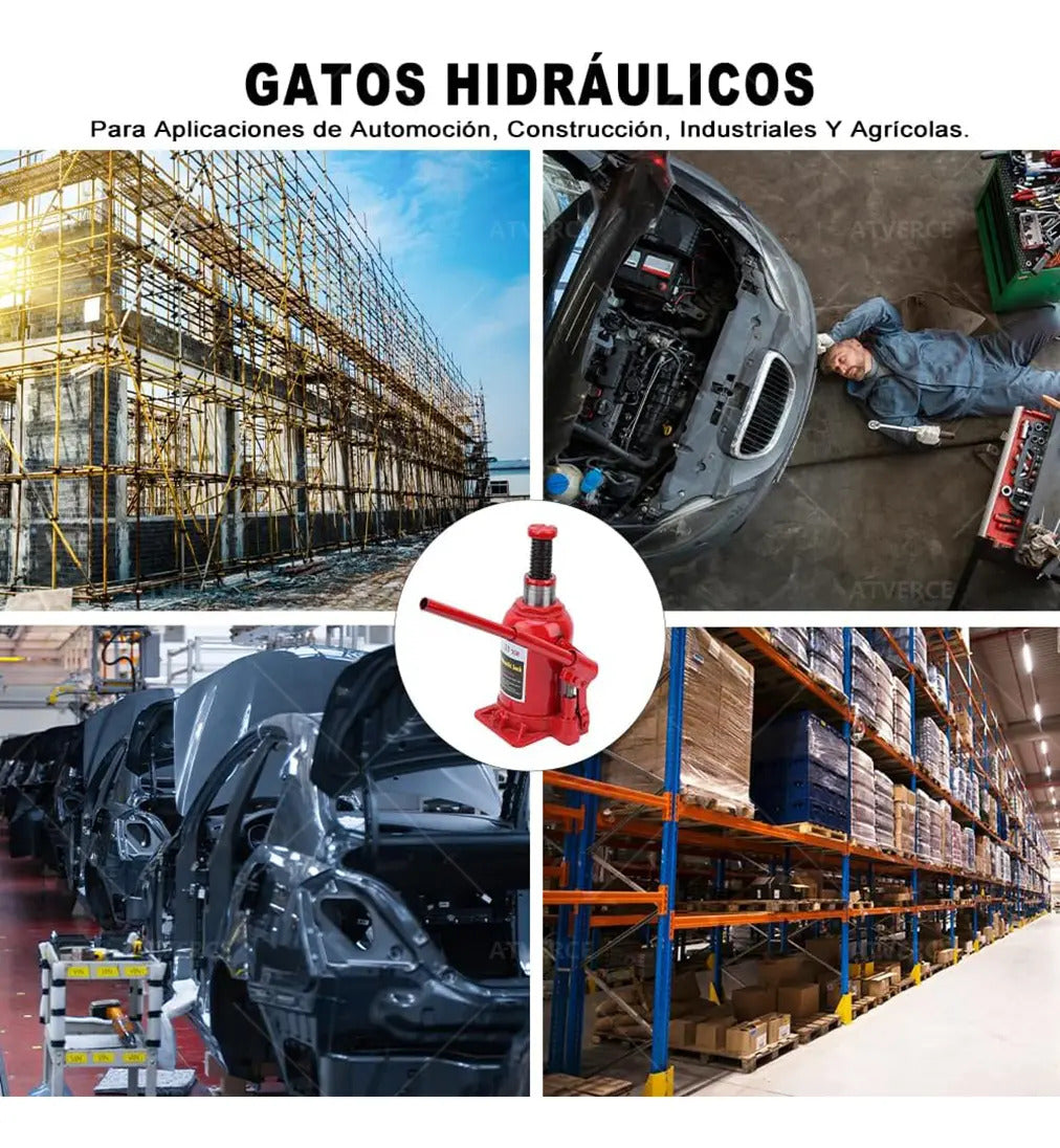 Gato Hidráulico Vertical 16 Toneladas – Elevación 215‑405 mm para Camiones y SUVs