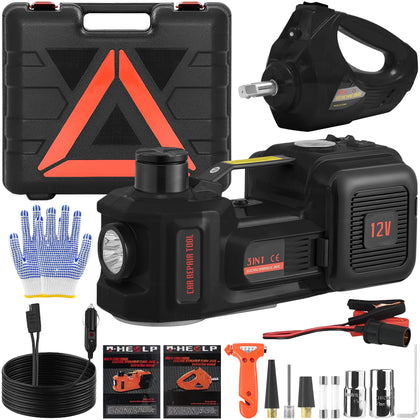 Gato Hidráulico Eléctrico 3 en 1 – 5 Toneladas, Llave 350 N/M y Compresor 150 PSI