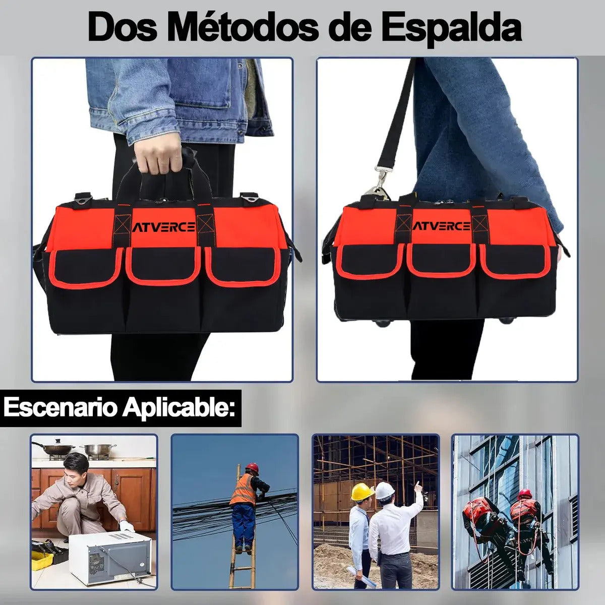Bolsa de Herramientas 16 Pulgadas de Lona Oxford – Resistente y Organizadora
