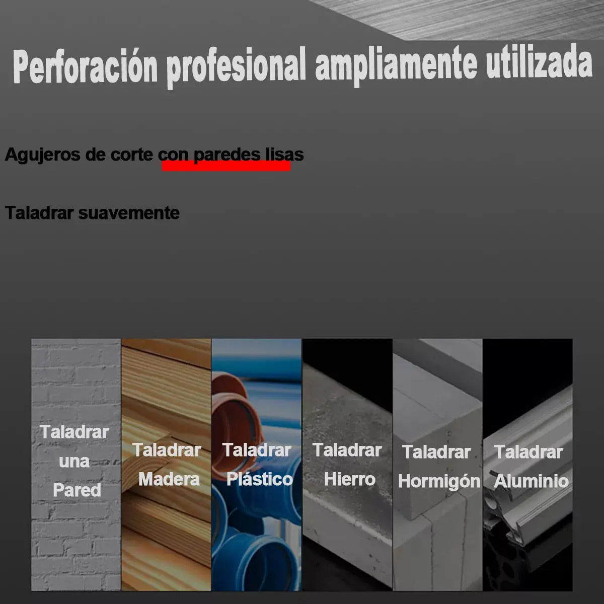 Juego de 16 Brocas Multimaterial – HSS Titanio, Carburo y Acero para Madera