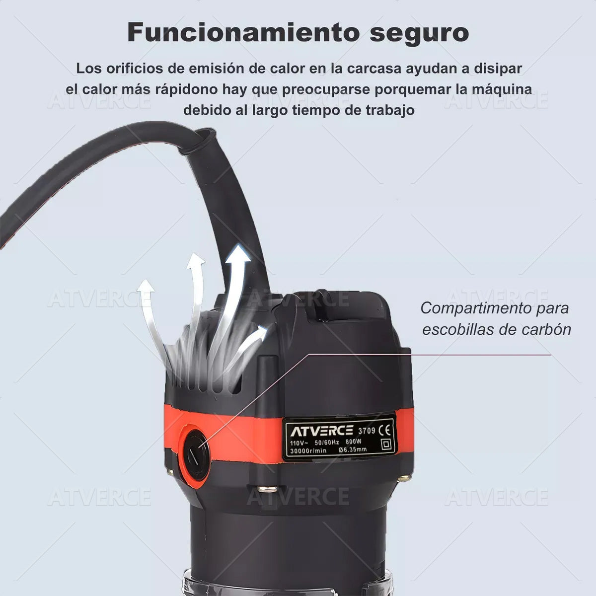 Lijadora/Recortadora 800W – 30000 RPM y 15 Fresas para Madera y PVC