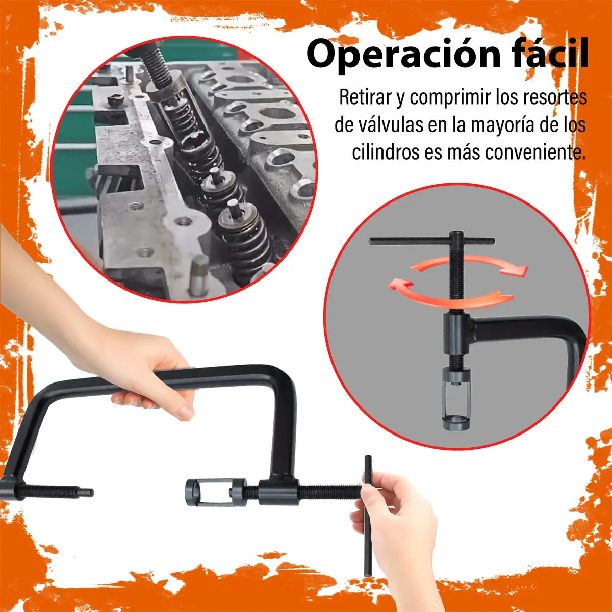 Compresor de Resortes de Válvula – 5 Tamaños, Acero Forjado para Motor y Coche