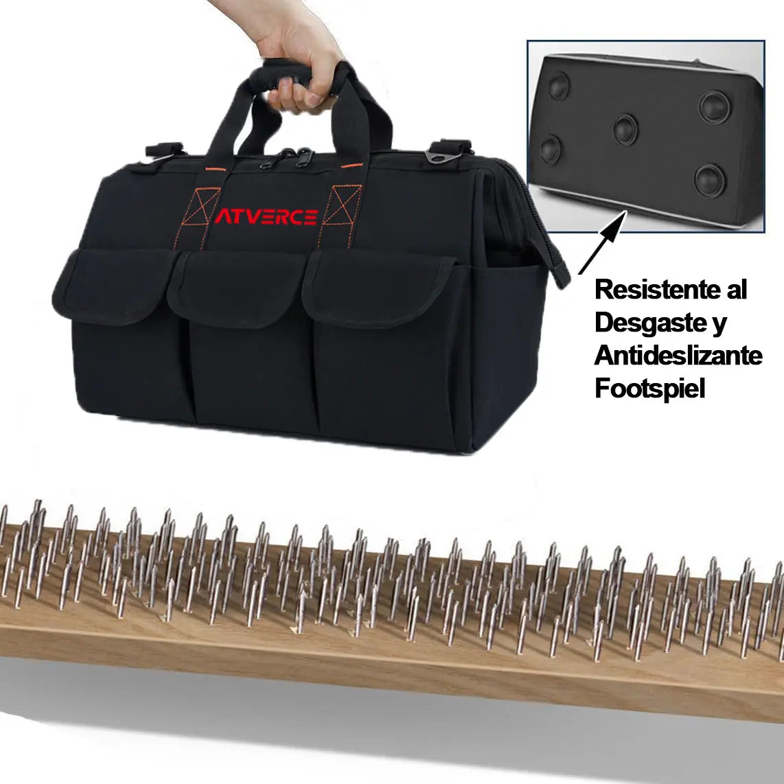 Bolsa de Herramientas 16 Pulgadas de Lona Oxford – Resistente y Organizadora
