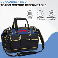 Bolsa de Herramientas 17" de Lona Oxford – 16 Bolsillos y Base PP Reforzada