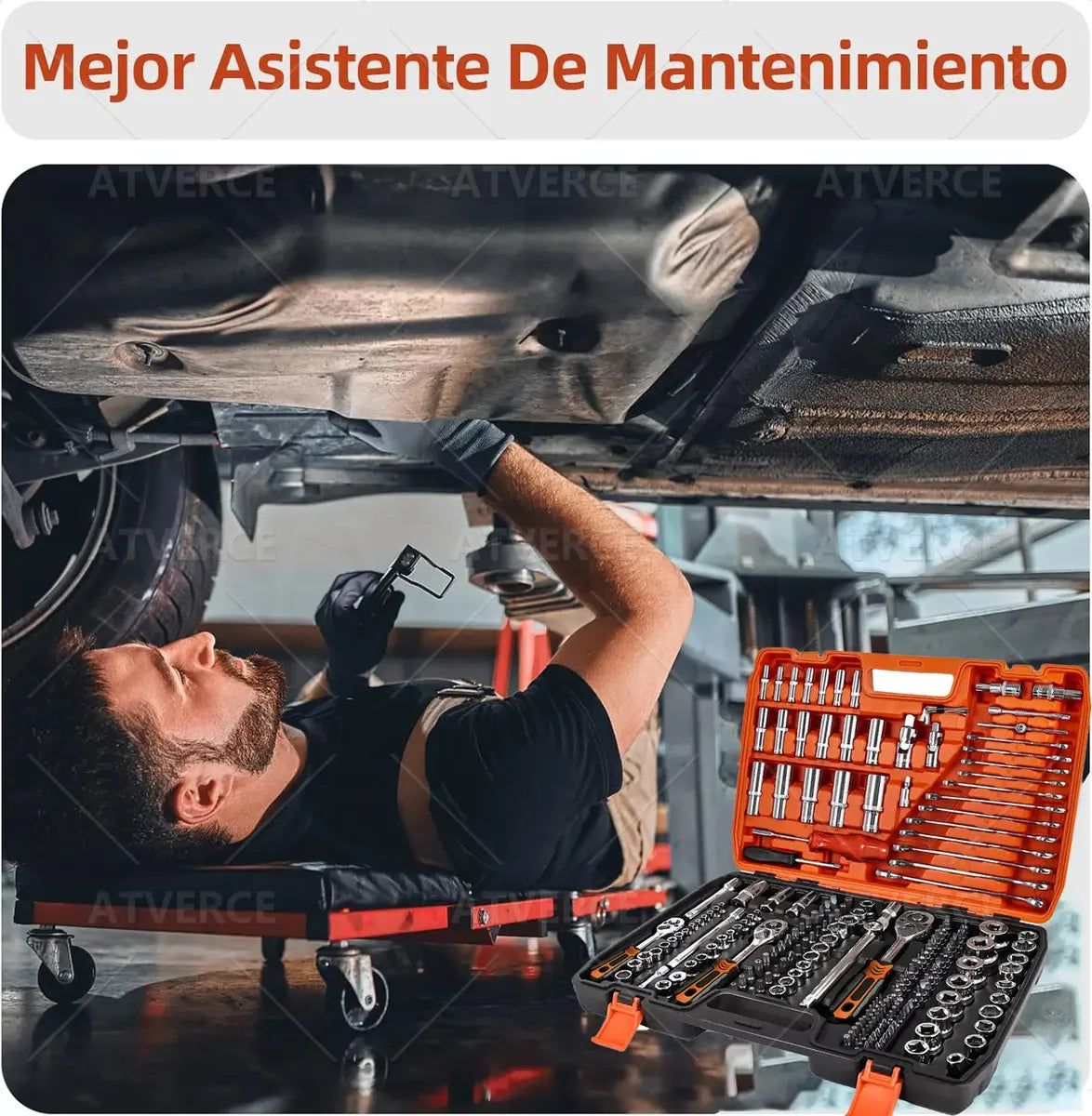 Juego de Herramientas 216 Piezas – Acero Cromo Vanadio, Caja Organizadora para Automóvil